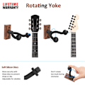 Miniatyrbild 2 av 5: Gitarrväggfäste Hängare 2-pack, svart valnöt väggkrok Hållare Stativ för akustisk elektrisk gitarr bas Ukulele.