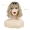 Pikkukuva 2 / 5: TG Kort gradient Blond Peruk Aaltomainen Bob Bob Bob Peruk Ilma Bangs Wom