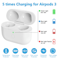 Pikkukuva 2 / 5: Langaton Vaihtokuori Yhteensopiva AirPods 3. sukupolven Kotelon kanssa, Nopea Lataus ja Bluetooth-pariliitospainikkeella (Valkoinen)