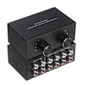 Miniatyrbild 1 av 5: 4-vägs dubbelriktad RCA Stereo Audio Switch 2 In 4 Out eller 4 In 2 Out L/R Jack Ljudkanal RCA Audio Switcher Selector