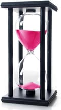 60 minuters timglas, trätimglas, lämplig för studier, matsal, kontor, vardagsrum_yux Pink black