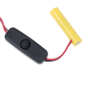 Miniatyrbild 5 av 5: USB till 3V (2x1,5V) LR03 AAA Dummy Batteri Eliminator-kabel med ON OFF-brytare för fjärrkontroll Radio LED-ljus