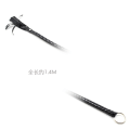 Miniatyrbillede 4 af 5: Imiteret læder Sort Pisk Kostume Pisk Håndlavet Bullwhip, Pisk Kostume Tilbehør