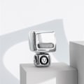 Miniatyrbillede 2 af 5: Mini Sød Bærbar Robot Bluetooth Højttaler (Grå)