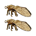 Miniatyrbillede 2 af 3: 2 stk Chic Cicada DIY nøglering vedhæng messing Cicada DIY nøglering vedhæng multifunktionel cicada messing DIY vedhæng til sovesal hjem DIY