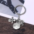 Miniatyrbilde 2 av 5: Basketball Sport Henger og Metall Nøkkelring Dekorasjon Ornament