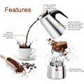Miniatyrbillede 4 af 5: Italiensk kaffemaskine 12 kopper rustfrit stål kompatibel med alle typer kogeplader 12 kopper