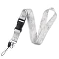 Stylish and practical lanyard - marble design white_yux