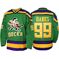Miniatyrbild 1 av 4: Herr Mighty Ducks 96 Charlie Conway 99 Adam Banks 33 Greg Goldberg Film Hockeytröja Grön 99 S