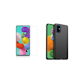 Miniatyrbillede 3 af 5: TG Mat Behandlet Tunt Skal & Skærmskydd Samsung Galaxy A71 Sort