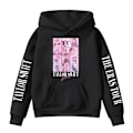 Miniatyrbillede 2 af 3: Piger Taylor Swift Hættetrøje Streetwear Efterårstøj Med Lomme Lynlås Casual Langærmet Sweatshirt Sort 150cm
