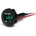 Miniatyrbild 3 av 5: Universal Vattentät LED Voltmeter Digital Display Voltmeter för Lastbil Bil Motorcykel DC 12V-24V (Grön)