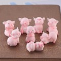 Miniatyrbilde 5 av 5: Skrivebords Resin Pig Modell Figur Skulptur DIY Håndverk Nøkkelring Bil Hjem Innredning 2