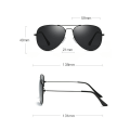 Pikkukuva 4 / 5: Polarisoidut Aviator-aurinkolasit miehille ja naisille Metal Flat Top Su
