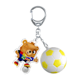 Pikkukuva 1 / 10: Saksan jalkapallon EM-kisojen 2024 maskottiavainnauha, kolmikerroksinen Rubikin kuutio, pieni Rubikin kuutio riipus, laukkukoriste, lahja Yellow and white - step on the ball