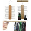 Slipsförvaring - Bokträ - 20 slipsar, 2-pack_yux