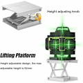 Miniatyrbillede 5 af 5: Populær Laser Level Løfteplatform Beslag i Aluminiumlegering Nivelleringsmaskine Løftebeslag 62 mm Højdejusterbar Holdbar (Farve: Løfteplatform)