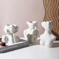 Miniatyrbillede 2 af 5: Ansigtsvase i kvindelig form Kunstvase til hjemmekontor, hjemmelavet håndværk til kvindekrop S