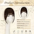 Miniatyrbilde 2 av 5: TG Clip In Bangs Ekte Hår Extensions Franske Bangs Flat Neat Bangs Clip Air Bangs (mellombrun)