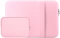 Laptop Sleeve Til 11 Til 11,6 Tommer Laptops, Polyester Med EPE-Polstring, Frontlomme Og Tilbehørspung, Lys Rosa