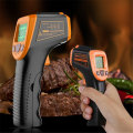 Miniatyrbillede 1 af 5: Berøringsfri LCD IR Infrarød Digital Temperaturtermometer Orange