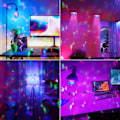 Miniatyrbillede 5 af 5: LED Party Lampe, Automatisk Roterende 3W Multi-Farve LED Pære, Disko Lys Effekt, Egnet til Alle Lamper med E27 Sokkel, Hvid