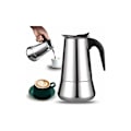 Miniatyrbillede 1 af 5: Italiensk kaffemaskine 12 kopper rustfrit stål kompatibel med alle typer kogeplader 12 kopper