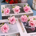 Miniatyrbillede 3 af 5: Servietringssæt Blomster Serviet Holder Ringe Kunstig Rose