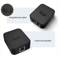 Miniatyrbillede 10 af 11: Manuel netværks switch 2 i 1 ud/1 i 2 ud RJ45 netværks switch frit 0.06 Black