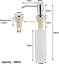 Lyxig tvålpump 300ml - inbyggd tvålpump - silver