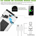 Miniatyrbilde 4 av 5: Bærbar Utendørs Lampe Campinglampe LED Solcellelampe Oppladbar Powerbank Utendørsbelysning Kraftig Lommelykt Bærbar Nødlampe..DEBUNS