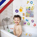 Miniatyrbild 2 av 5: Förvaringsnät för badkar och duschleksaker - Leksaksnät för baby + 4 kraftiga självhäftande krokar GRATIS