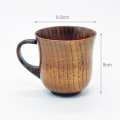 Miniatyrbillede 4 af 5: 3 stk/ sæt Trækop Fad Ske Sæt Kaffe Te Værktøj Tilbehør