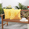 Miniatyrbilde 4 av 5: 2ST Utomhus Vanntett Boho Pute 18\" X 18\", Gul