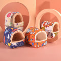 Pikkukuva 3 / 5: Ekorrhus Minibur Plyschfoder Husdjur Sovsäng Hamster Hedgehog Varmbo Husburtillbehör Qinhai (Koko, väri: L-oranssi