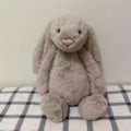 Miniatyrbillede 5 af 11: Original Jellycat stor Bonnie kanin dukke sød kanin dukke til børn baby beroligende plys legetøj gave Beige Bunny 31CM