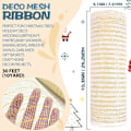 Miniatyrbillede 2 af 5: Deco Mesh Bånd, 10 tommer x 30 fod pr. rulle Metal Mesh