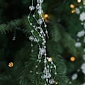 Miniatyrbilde 5 av 9: Fiskesnøre fast perle kjede som forbinder perler jule iskrystall anheng perler rotting krans juletrepynt 2M transparent snowflake string