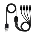 Pikkukuva 1 / 5: Moni USB-C-jakaja 4-in-1 pikalatauskaapeli 4 tyypin C-urosliittimellä puhelimille tableteille