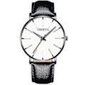 Miniatyrbillede 1 af 5: M?n Sport Analog Rostfritt St?l Casual Ur (L Sort Hvid)