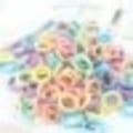 Miniatyrbillede 3 af 5: 100 stk/sæt Piger Farverige Nylon Hårbånd Børn Hestehaleholder Scrunchie Lille Elastisk Pandebånd Søde Børn Håraccessoirer