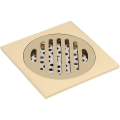 Miniatyrbillede 3 af 4: Firkantet gulvafløb Badeværelse Brusebad Affaldsgitter Messing Sil Bygget Hjemtilbehør Antik Sanitetskvalitet Ren Kobber Gulvafløb 10*10cm (LG)