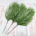 Miniatyrbilde 5 av 5: 12 stk kunstige palmeblader grønn plante for løv Hawaiian Party Jungle Party Store palmeblad dekorasjoner