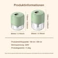 Mini mathackare, 250 ml USB-uppladdningsbar med 3 blad i rostfritt stål, för vitlök, grönsaker, barnmat och camping, grön