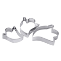 Miniatyrbillede 5 af 5: 3 stk rustfrit stål Halloween Spøgelses Cookie Cutters kagefondant form