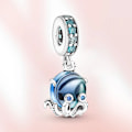 Miniatyrbild 1 av 7: Ny Charm 925 Sterling Silver Murloc Bead Krabba Svart Pärla Hänge Murano Sköldpadda Passar Original Pandora Armband Kvinnor Kärlekspresent P24