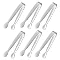6 st mini serveringstänger i rostfritt stål, precisionsmatstänger för aptitretare, desserter, charkbricka, silver 10,8 cm