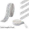 Pikkukuva 4 / 5: 4 rullaa Silverharts Rhinestone Band, Itsekiintopinta, Kristallirullanauha, Glitter Harts Timantti Vyö, Bling Kiiltävä Timantti, 10mm
