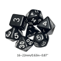 Miniatyrbillede 5 af 5: 7 stk DND-polyedriske terninger RPG-terninger til Dungeons & Dragons, Pathfinder-MTG, D&D-rollespil, sæt Gul