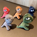 Miniatyrbillede 2 af 4: Superfed dinosaur nål på maven 1 stk